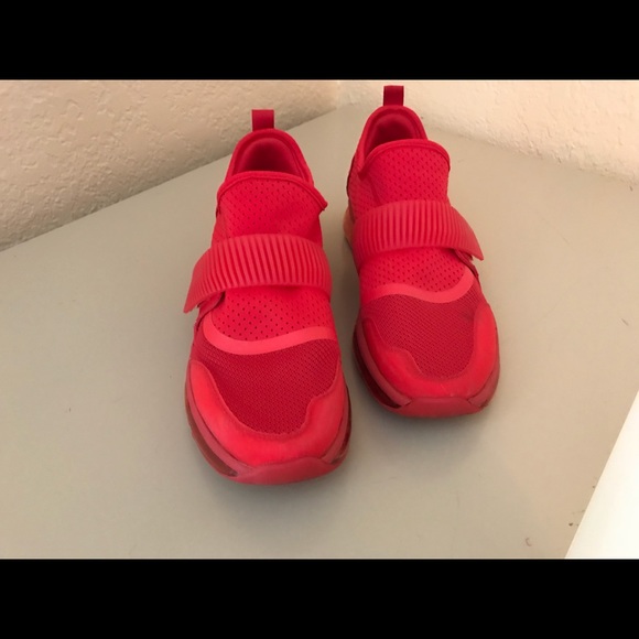 aldo red tennis shoes
